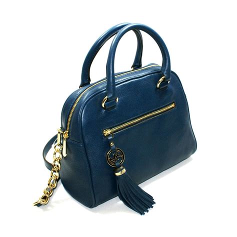 michael kors navy bag with tassel